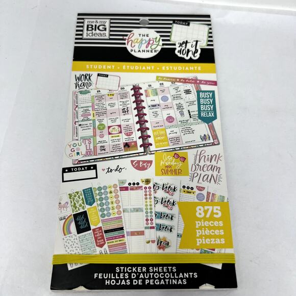 Lot of 3 Happy Planner Sticker MAMBI Student Color Story Create 365 Teacher - Picture 2 of 7
